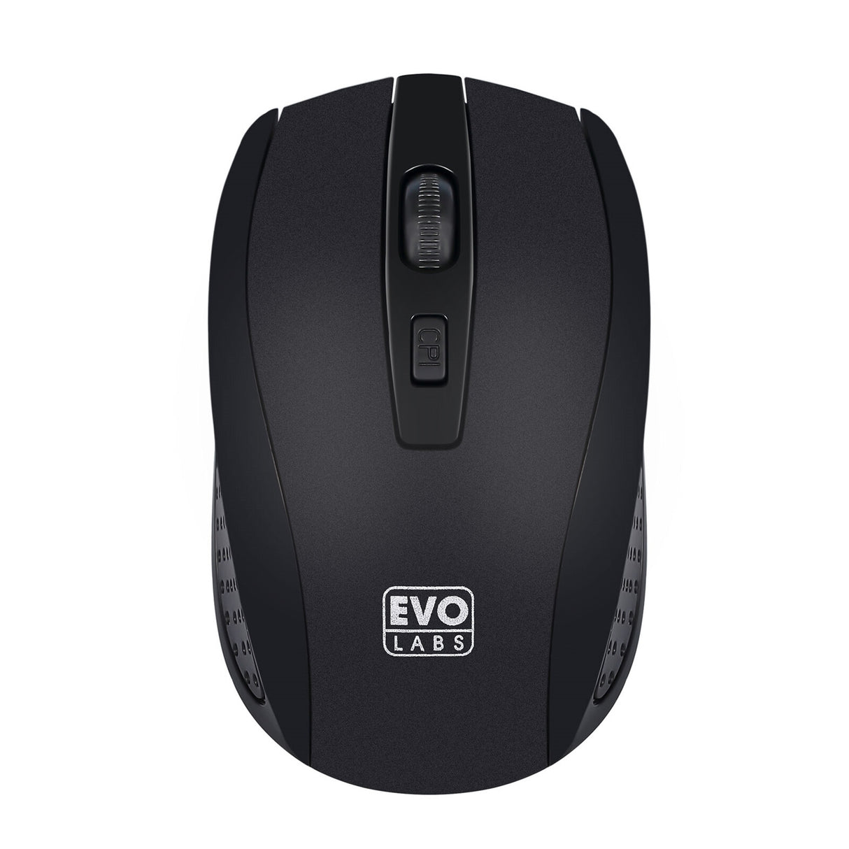 Evo Labs WM-757UK Ensemble combiné clavier et souris sans fil, avec support intégré pour tablette/mobile/smartphone, clavier Qwerty UK pleine taille 2,4 GHz avec souris sans fil, idéal pour la maison/bureau, noir