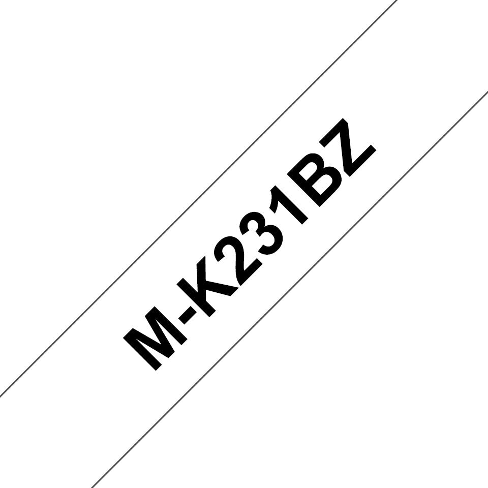 Brother M-K231BZ label-making tape Black on white