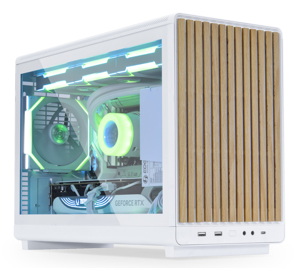 Lian Li A3-mATX Micro Tower White, Wood
