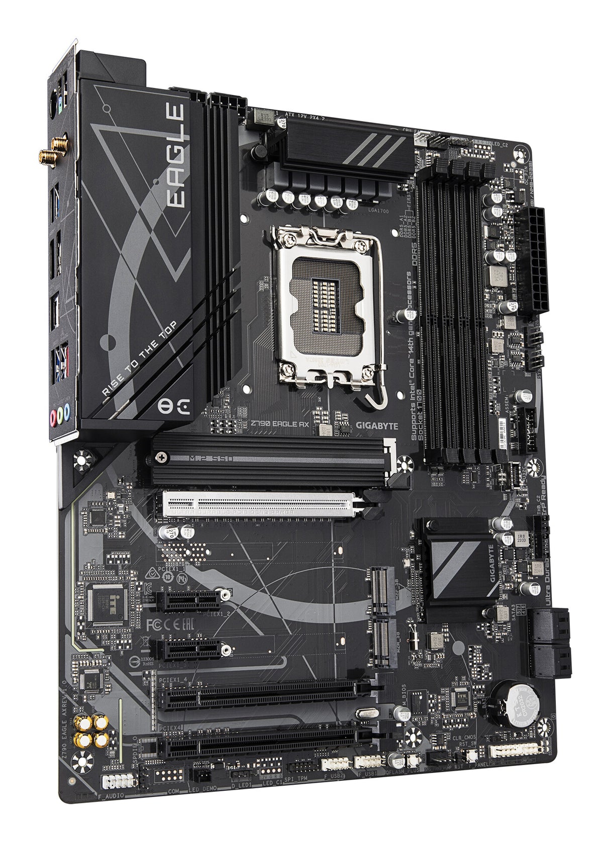 GIGABYTE Z790 EAGLE AX Motherboard - Supports Intel Core 14th Gen CPUs, 12+1+1Phases Digital VRM, up to 7600MHz DDR5 (OC), 3xPCIe 4.0 M.2, Wi-Fi 6E, 2.5GbE LAN, USB 3.2 Gen 2