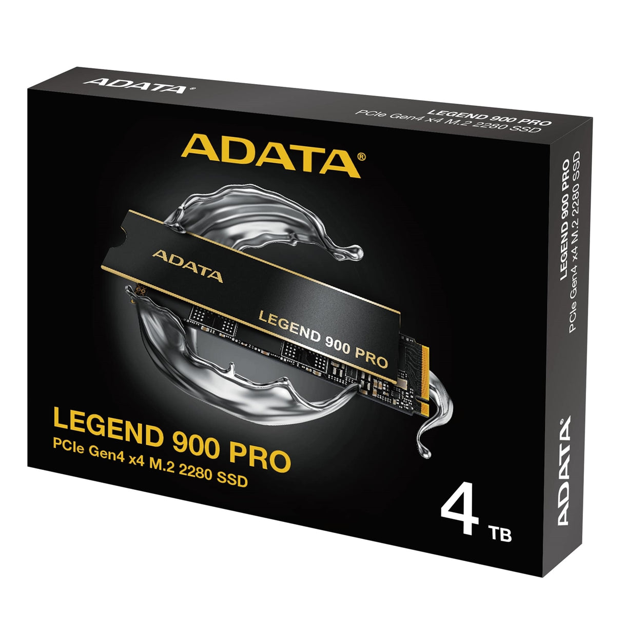 Adata Legend (SLEG-900P-4TCS) 900 PRO PCIe Gen4 x4 M.2 2280 Solid State Drive, R/W speed up to 7,400/6,500 MB/s, 5-year limited warranty