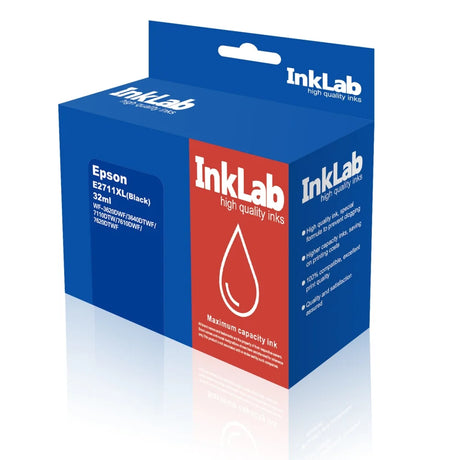 InkLab 27 XL Epson Compatible Black Replacment Ink - Inks