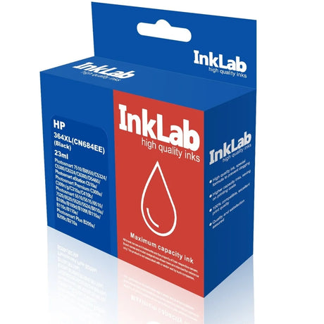 InkLab 364 XL HP Compatible Black Replacement Ink - Inks