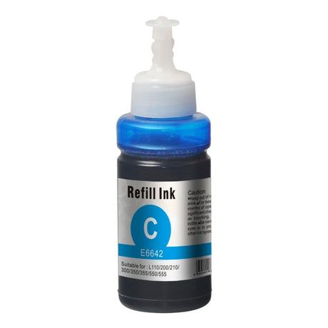 InkLab 6642 Epson Compatible EcoTank Cyan ink bottle - Inks
