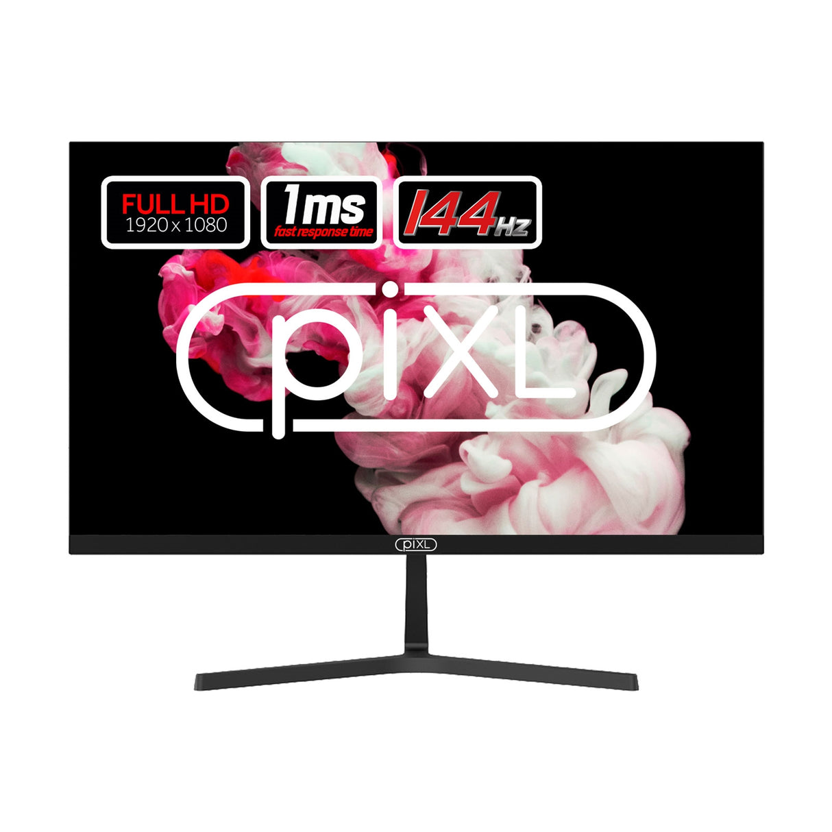 piXL PX27B221S 27 Inch 144Hz Full HD IPS Widescreen Monitor with Speakers, 1920x1080 Resolution, 1ms Response Time, 144Hz Refresh Rate, DisplayPort & HDMI