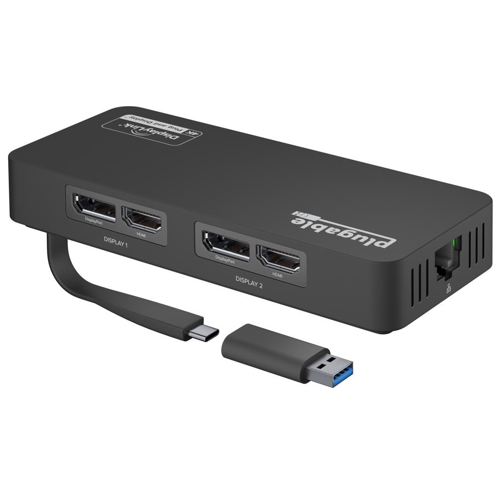 Plugable 4K DP & HDMI Adapter Ethernet
