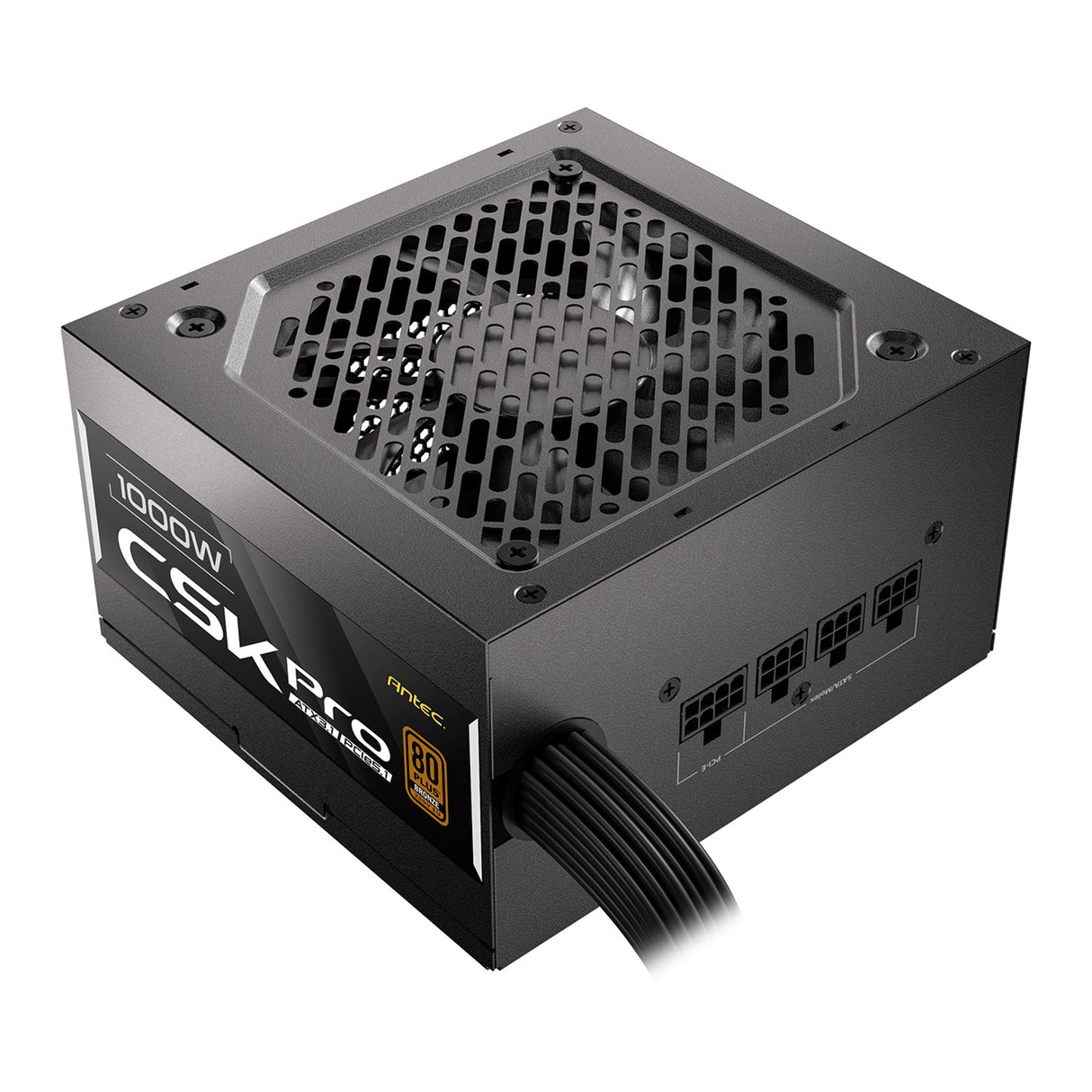 Antec CSK1000 PRO 1000W ATX 3.1 Power Supply - 80 PLUS Bronze, Semi-Modular, PCIe 5.1 Ready, 12V-2x6 Connector, Quiet 120mm Fan, UK Plug