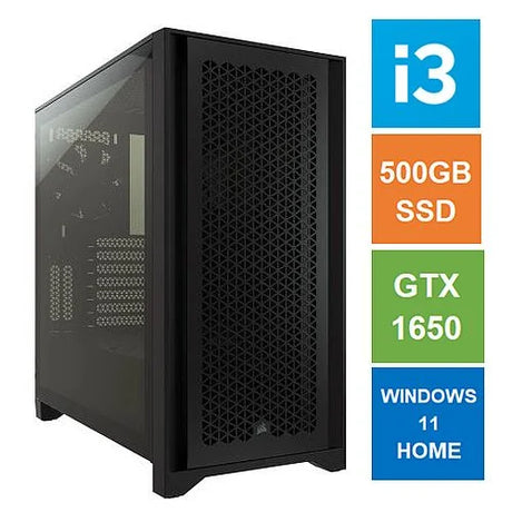 Spire ATX Gaming Tower PC Corsair 4000D Case i3 - 12100F