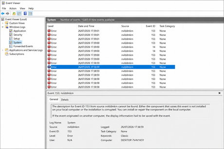 Growing Number of Nvidia Graphics Card Users Reporting NVLDDMKM Event ID 153 Game Crashes