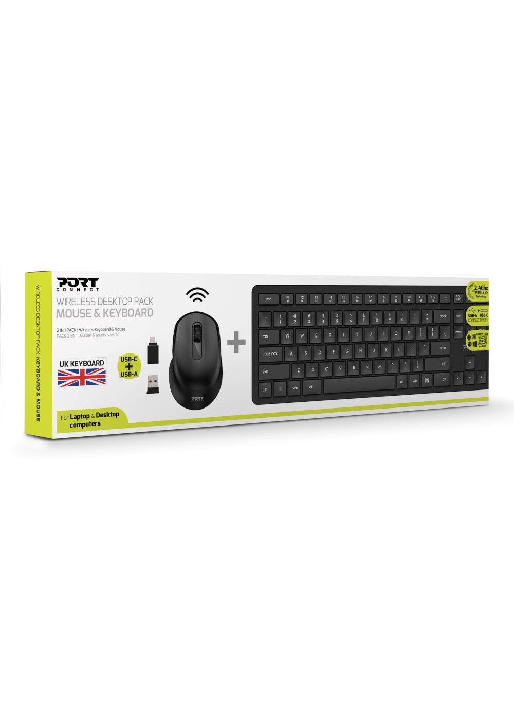 Port Designs PORT Connect - PACK KEYBOARD + MOUSE MEDIUM- WIRELESS UK