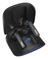 Écouteurs sans fil Asus ROG Cetra True, suppression active du bruit, mode ambiant, étui de chargement, résistant à l'eau, commandes tactiles, éclairage LED