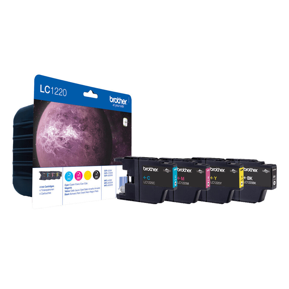 Brother LC1220VALBP ink cartridge 4 pc(s) Original Black, Cyan, Magenta, Yellow