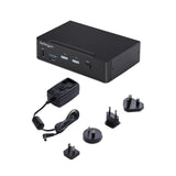 StarTech.com 2-Port DisplayPort KVM Switch, 4K 60Hz, DP 1.2, EDID Management, 2-Port USB 3.0 Hub, 4x USB HID Ports, TAA Compliant