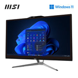 MSI Pro AP222T 13M Intel Pentium Gold G7400 All in One PC, (4GB RAM, 128GB SSD, Windows 11PRO), 21.5 Inch 10-point touch Screen/UHD Graphics/Type-C/COM Port/Dual LAN/HDMI/WiFi 5/BT 5.1/VESA/SD Card Reader