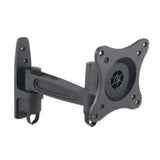 Manhattan Wall Mount for TV & Monitors (Tilt and Swivel 2 pivots), For screens 13" to 27", VESA compatability: 75x75mm and 100x100mm - check the dimensions of the four mounting holes on back of screen to ensure it fits, Max 15kg, Black, Bracket