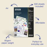 Epson A4 Inkjet Business Paper 80gsm, 500 sheets