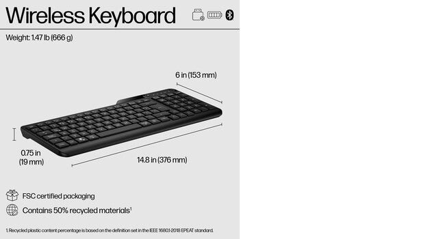 HP 475 Dual-Mode Wireless Keyboard