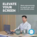 Fellowes Alumia Laptop Riser Portable Laptop Stand Max Size 15 inch Max Weight 5kg Silver