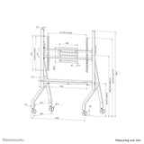 Neomounts FL50-525WH1 TV trolley 55-86" - fast installation - TÜV