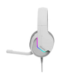 Marvo Scorpion H8618 Tactic 40 USB 2.0 Wired Gaming RGB Headset (White) Head-band
