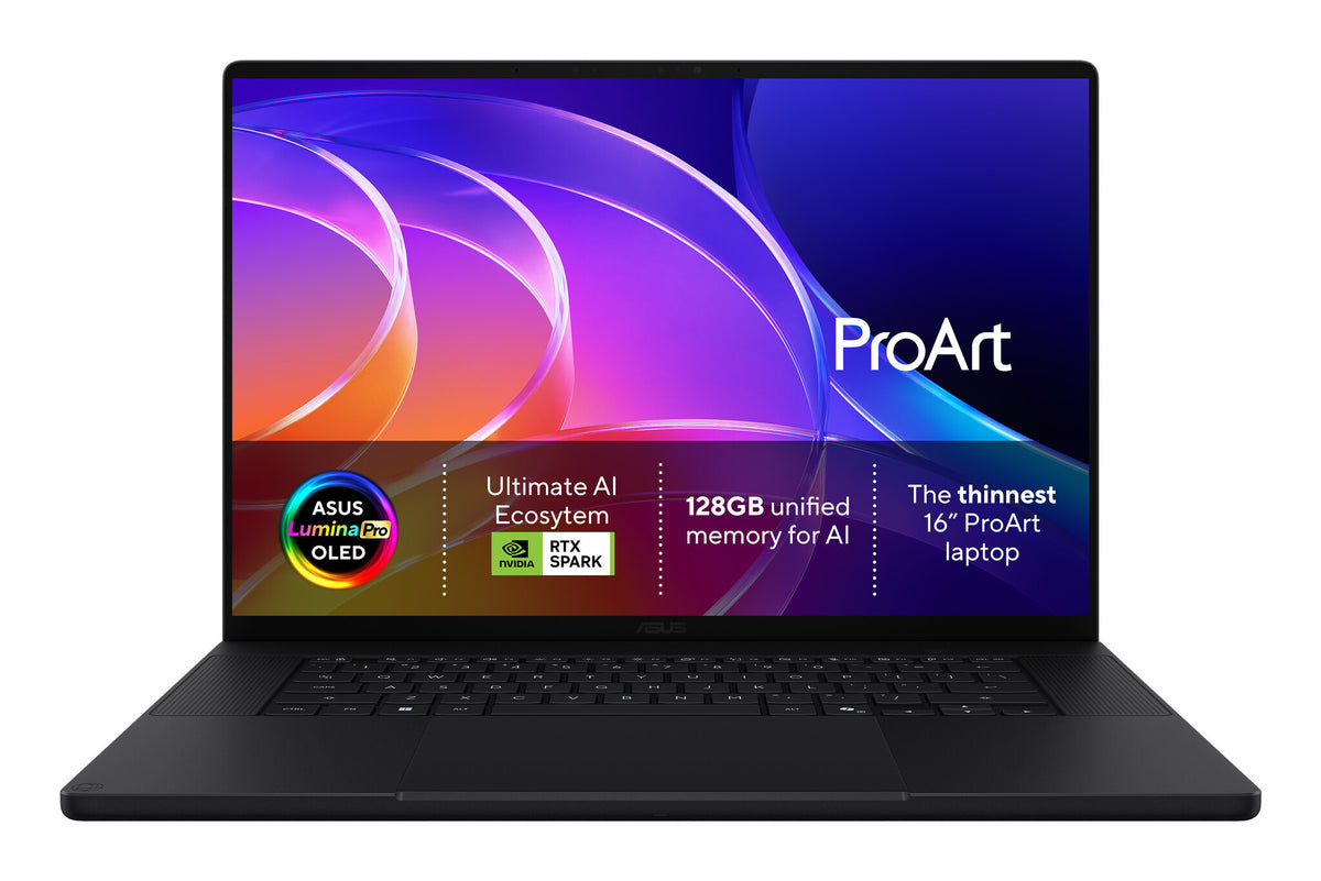 ASUS ProArt P16 H7607BA-SE033W NVIDIA RTX Spark N1X Laptop 40.6 cm (16") Touchscreen WQUXGA 128 GB LPDDR5x-SDRAM 2 TB SSD Wi-Fi 7 (802.11be) Windows 11 Home Black
