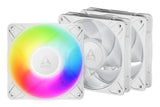 ARCTIC Freezer P12 Pro A-RGB (White) - 3 Pack 120 mm A-RGB PWM Fan with Cable Splitter