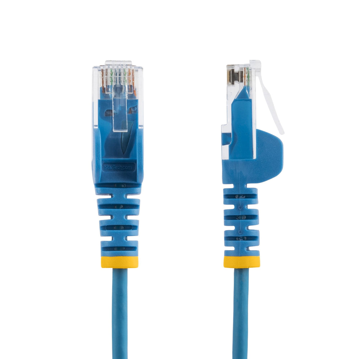 StarTech.com 1m Blue Slim CAT6 Cable, 10 Pack, Snagless, 100W PoE, UTP, LSZH, 28AWG Pure Bare Copper Wire, Slim RJ45 Network Patch Cord w/Strain Reliefs, Individually Tested