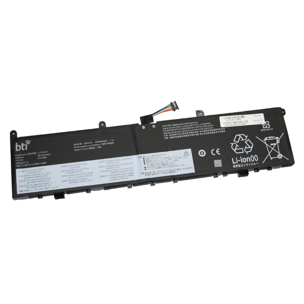BTI 5B10W13953 compatible 77Wh 4-cell battery for Thinkpad P1 G1 Thinkpad X1 Extreme G1 Thinkpad P1 G2