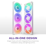 NZXT F420 RGB Core Computer case Fan 14 cm White 1 pc(s)