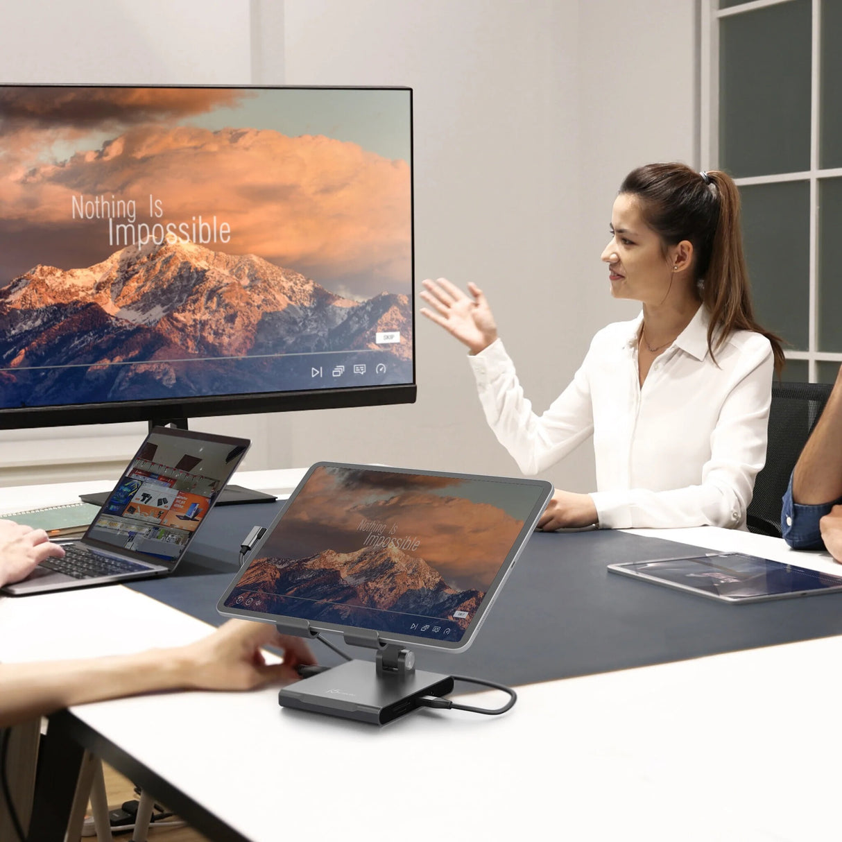 j5create JTS224 Multi-Angle Stand with Docking Station for iPad Pro®