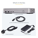StarTech.com Dual-Monitor USB4 Docking Station, Dual 4K 120Hz or Single 8K 60Hz HDMI, 100W Laptop Charging, 2.5GbE, USB-C Multi-Monitor Dock, Driverless