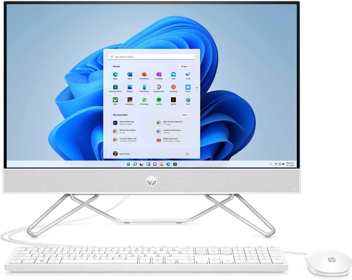 HP 24-cb1039na Intel® Core™ i3 i3-1215U 60.5 cm (23.8") 1920 x 1080 pixels All-in-One PC 8 GB DDR4-SDRAM 256 GB SSD Windows 11 Home Wi-Fi 5 (802.11ac) White