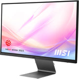 MSI Modern MD271UL 27 Inch Monitor, UHD (3840 x 2160), 60Hz, IPS, 4ms, Adaptive-Sync, 2x HDMI, DisplayPort, USB Type-C, Anti-Glare, Anti-Flicker, Less Blue light, TÜV Certified, Kensington, Grey