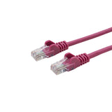 connektgear 0.5m RJ45 CAT6 UTP Stranded Flush Moulded LS0H Network Cable - 24AWG - Pink