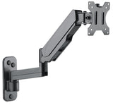 Manhattan Wall Mount for TV & Monitors (Spring Arm 3 pivots), For screens 17" to 32", VESA compatibility: 75x75mm and 100x100mm - check the dimensions of the four mounting holes on back of screen to ensure it fits, Max 8kg, Black, Bracket, Lifetime Warran