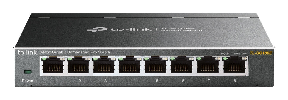 TP-LINK (TL-SG108E) Switch intelligent Gigabit Easy 8 ports, boîtier en acier