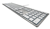 CHERRY KC 6000 SLIM FOR MAC Corded Keyboard, Silver/White, USB (QWERTY - UK)