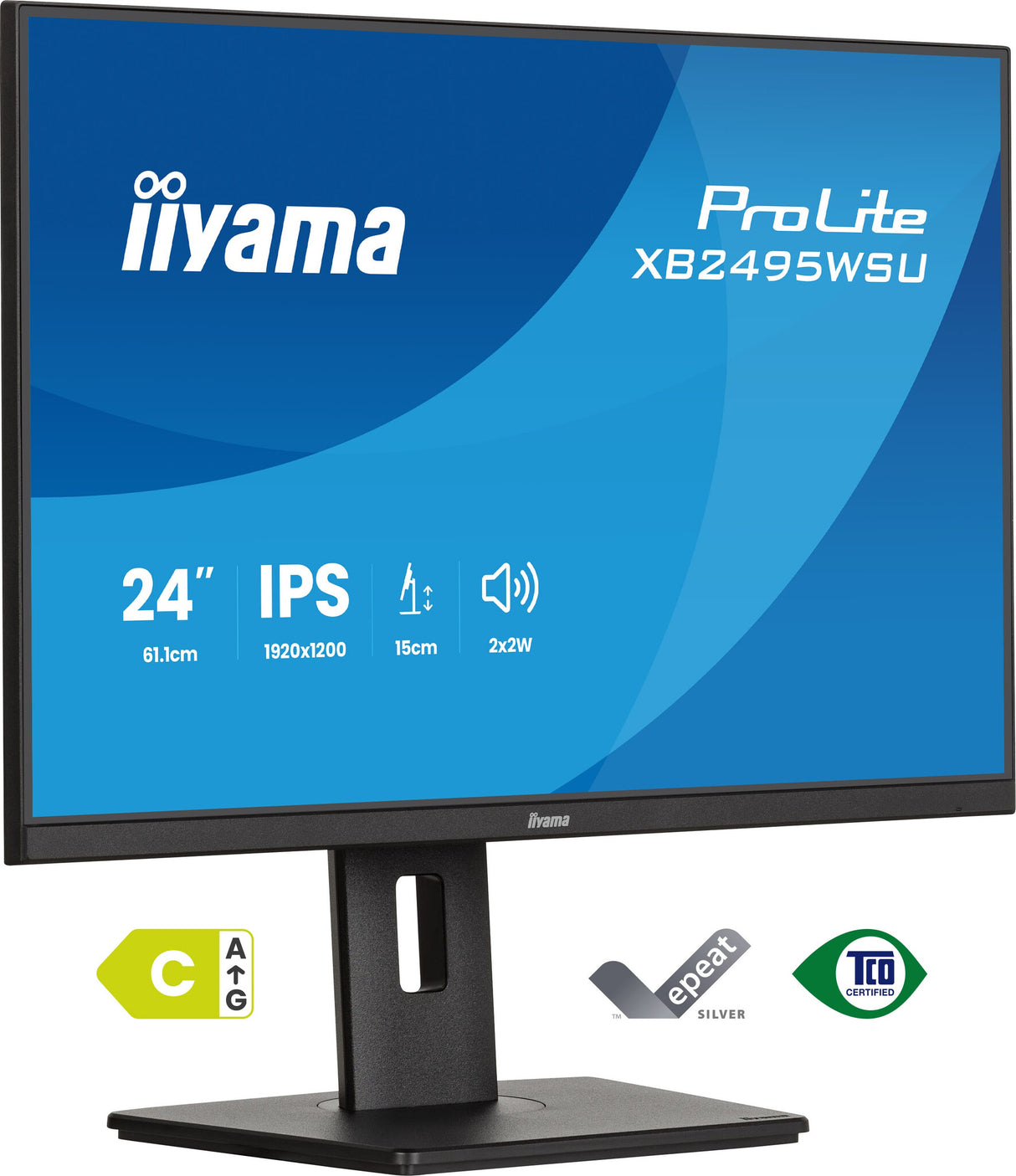 iiyama ProLite XB2495WSU-B1 computer monitor 61.2 cm (24.1") 1920 x 1200 pixels WUXGA LCD Black