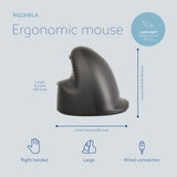 R-Go Tools Ergonomic mouse R-Go HE Break with break software, large (hand size ≥ 185 mm), right-handed, Wired, black
