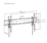 Manhattan Wall Mount With Extension for TV & Monitors (Tiltable Anti Theft), For screens 37" to 100", VESA compatibility: all between 200x200mm to 800x400mm - check the dimensions of the four mounting holes on back of screen to ensure it fits, Max 75kg, B