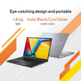 ASUS Vivobook 16 M1605YA-MB189W AMD Ryzen™ 5 5625U Laptop 40.6 cm (16") WUXGA 8 GB DDR4-SDRAM 512 GB SSD Wi-Fi 6E (802.11ax) Windows 11 Home Silver