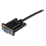 StarTech.com 2m Black DB9 RS232 Serial Null Modem Cable F/F