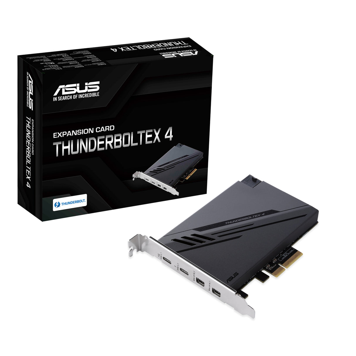 ASUS ThunderboltEX 4 interface cards/adapter Internal Mini DisplayPort, PCIe, Thunderbolt, USB 2.0, USB 3.2 Gen 2 (3.1 Gen 2)