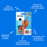 Epson Singlepack Black 250 Violin Claria Photo HD Ink