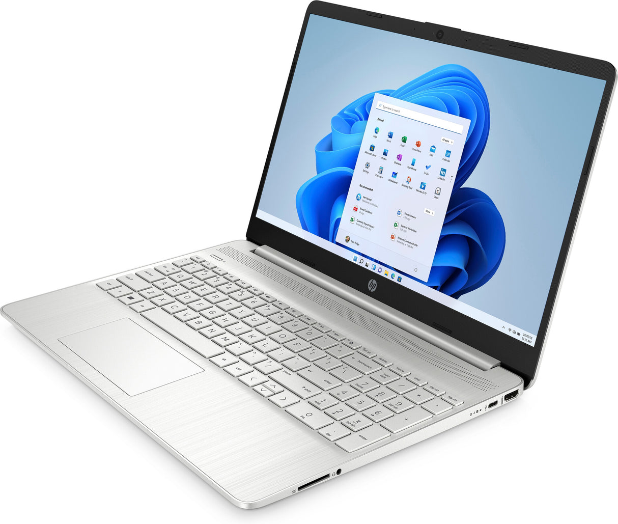 HP 15s-fq5020na Intel® Core™ i3 i3-1215U Laptop 39.6 cm (15.6") Full HD 4 GB DDR4-SDRAM 128 GB SSD Wi-Fi 5 (802.11ac) Windows 11 Home in S mode Silver