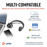 POLY Voyager 4310 UC Monaural Headset +BT700 USB-A Adapter +Charging Stand