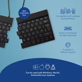 R-Go Tools Ergonomic keyboard R-Go Split Break with break software, ergonomic split keyboard, QWERTY (UK), Bluetooth, black