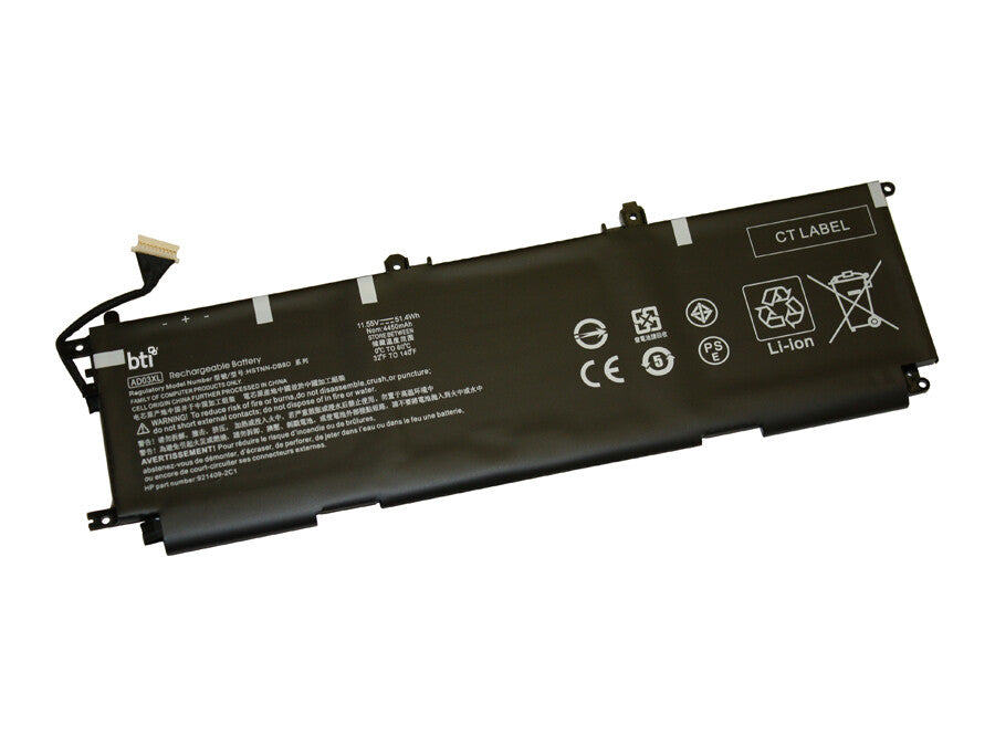 BTI AD03XL-compatible 51.4Wh 3-cell battery for ENVY 13-AD