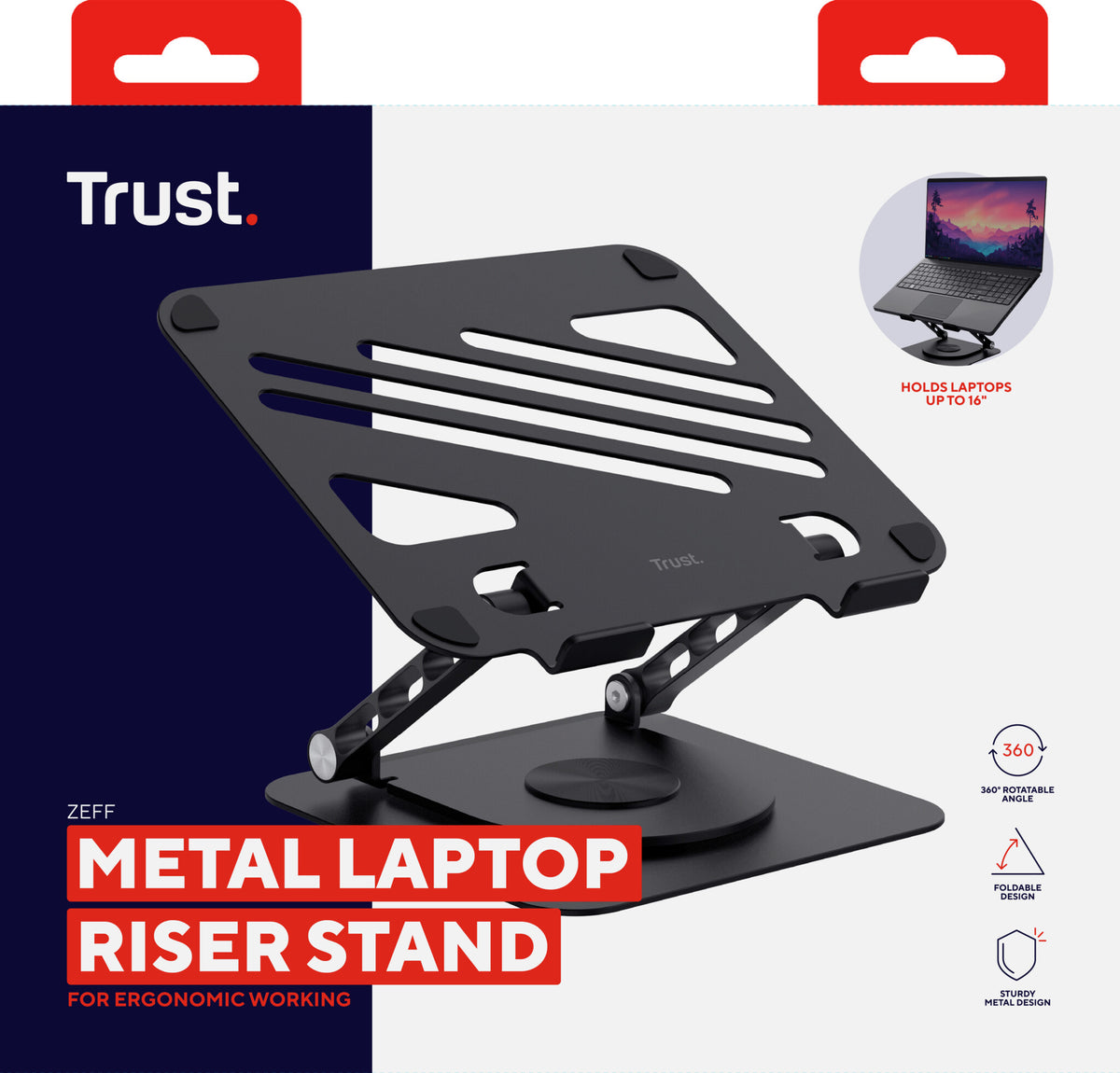 Trust Zeff Laptop stand Black 40.6 cm (16")