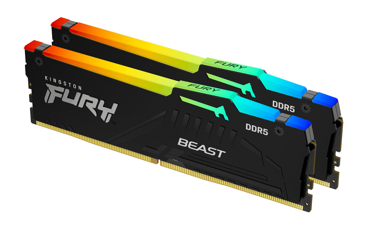 Kingston Technology FURY Beast 16GB 6000MT/s DDR5 CL40 DIMM (Kit of 2) RGB